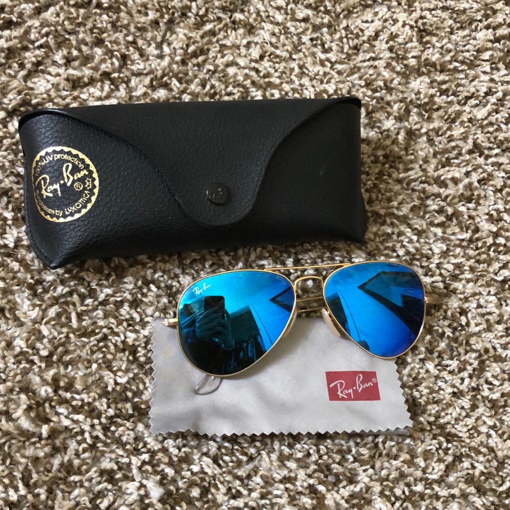 RayBan Aviator Flash Lenses blue